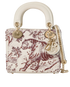 Embellished Toile De Jouy Mini Lady Dior, £2,600, Handbags, White, Leather, Front view